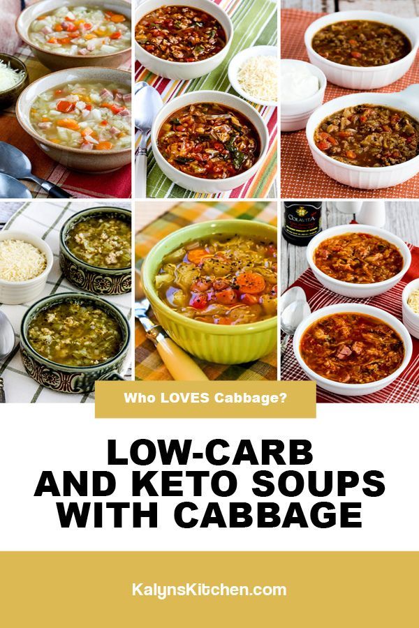 Low-Carb and Keto Soups with Cabbage Pinterest image