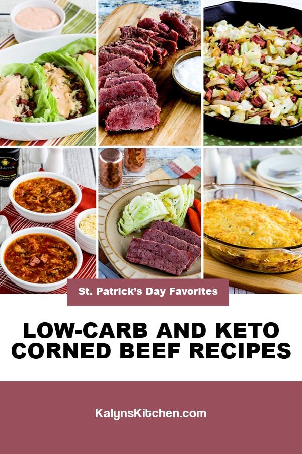 Pinterest image of Low-Carb and Keto Corned Beef Recipes