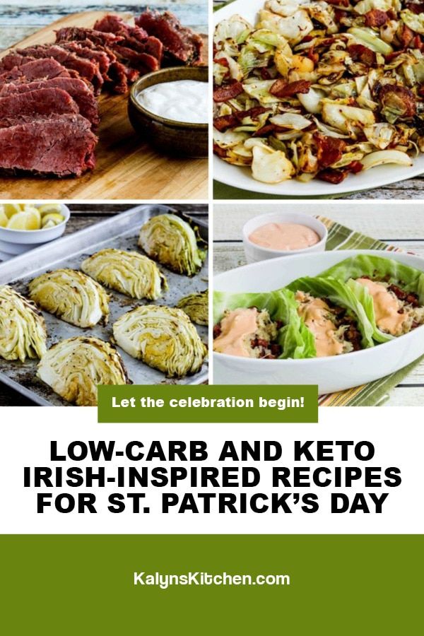 Pinterest image of Low-Carb and Keto Irish-Inspired Recipes For St. Patrick's Day