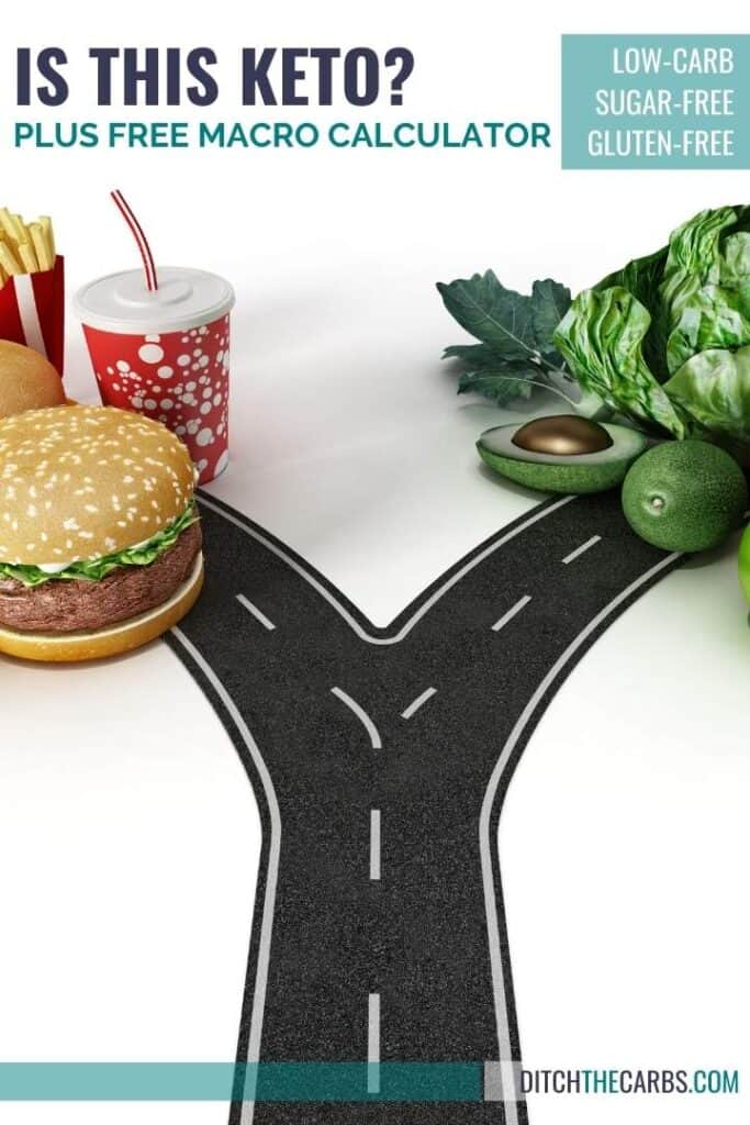 hand drawn roads and images of food choices