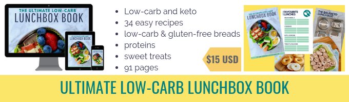 mockups of low-carb lunchbox book and pages
