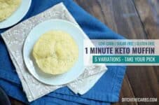 1-minute keto muffins are fluffy and versatile sweet or savoury. Take a look, at the 5 flavours, you will love them. #lowcarbrecipes #ketobread #ketomuffin #lowcarbbread #lowcarbmuffin #healthyschoollunchbox #healthyschoollunch #glutenfreelunch #glutenfreekids #grainfreekids