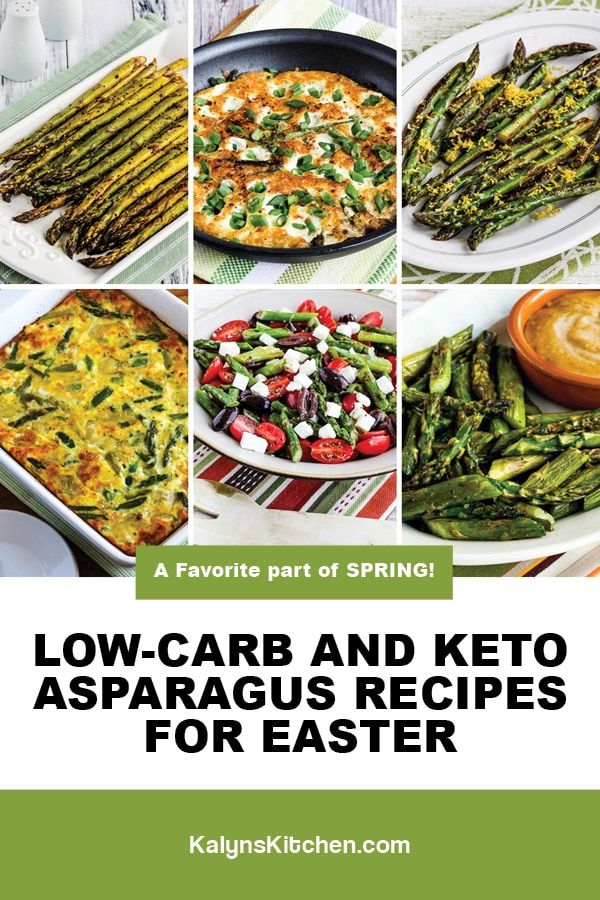 Pinterest image of Low-Carb and Keto Asparagus Recipes for Easter