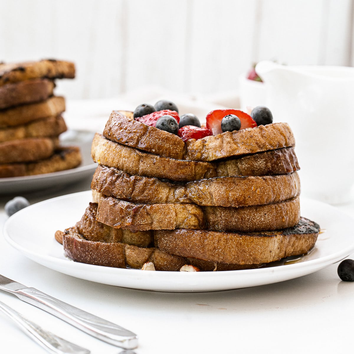 Vegan French Toast Quick And Easy Oh My Veggies Less Meat More Veg