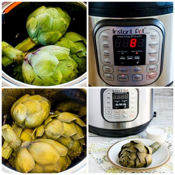 Cooking Artichokes in the Instant Pot found on KalynsKitchen.com