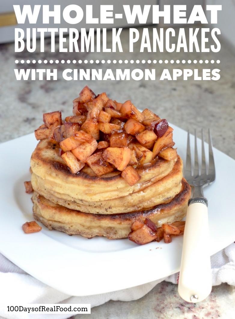 Buttermilk Pancakes on 100 Days of Real Food