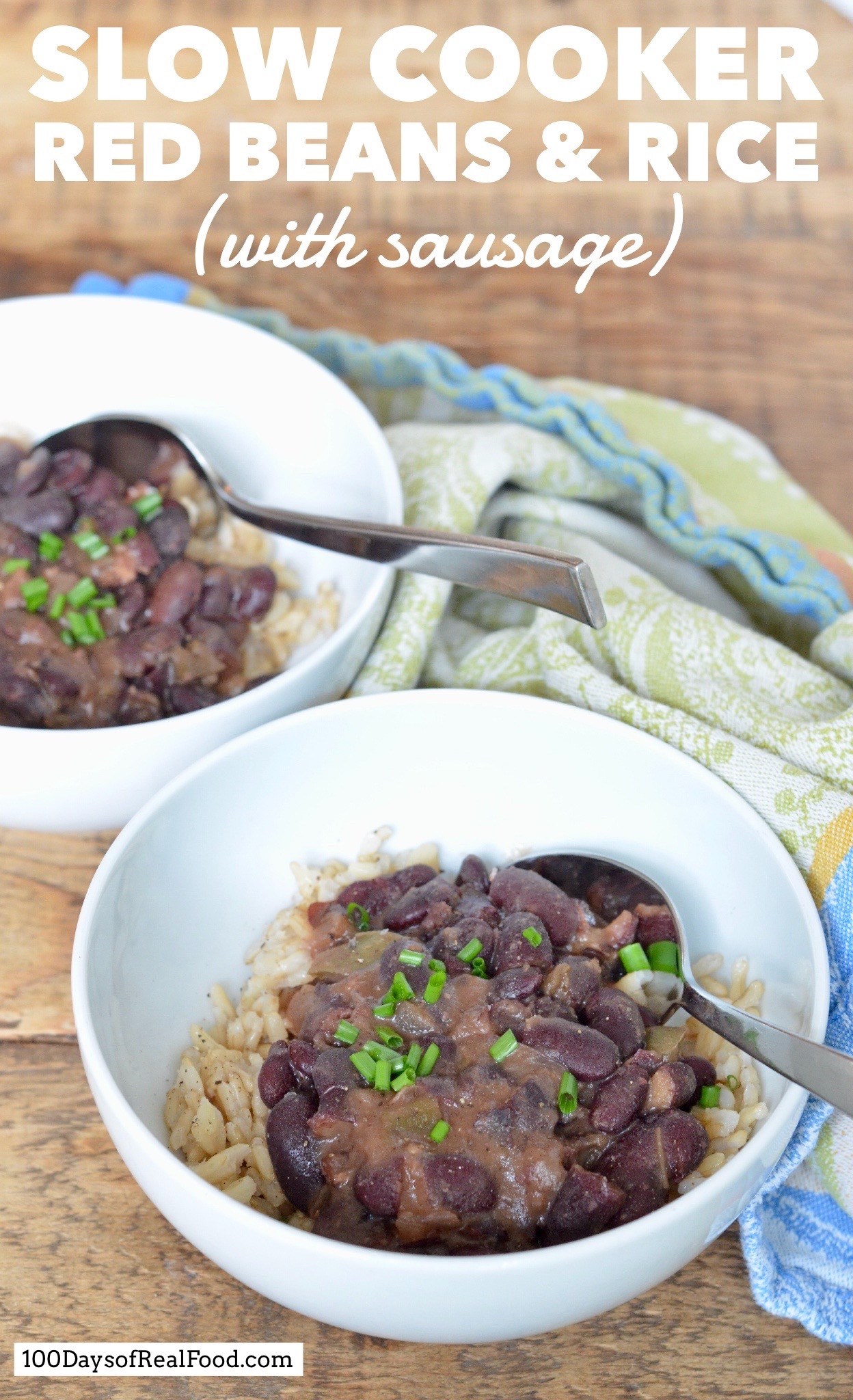 Slow Cooker Red Beans and Rice on 100 Days of Real Food
