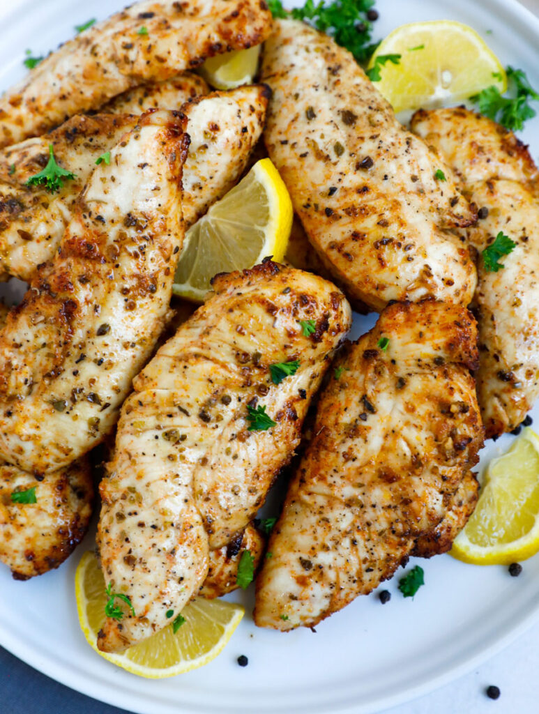 Air Fryer Lemon Pepper Chicken Recipe | Less Meat More Veg