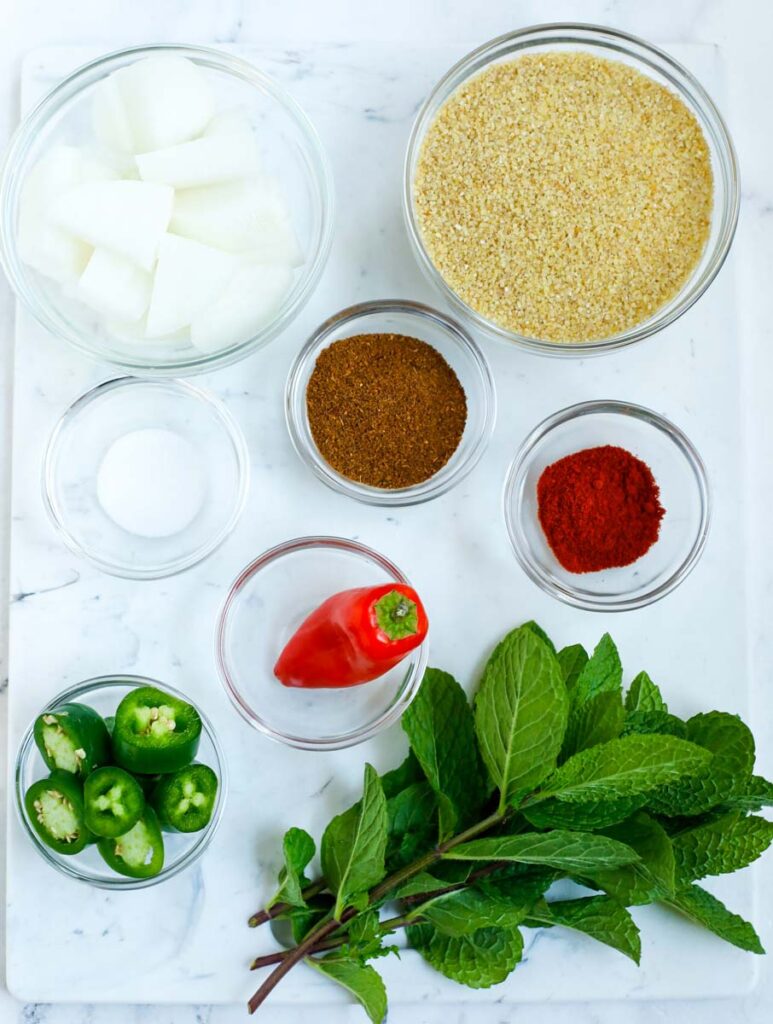 kamouneh ingredients laid out