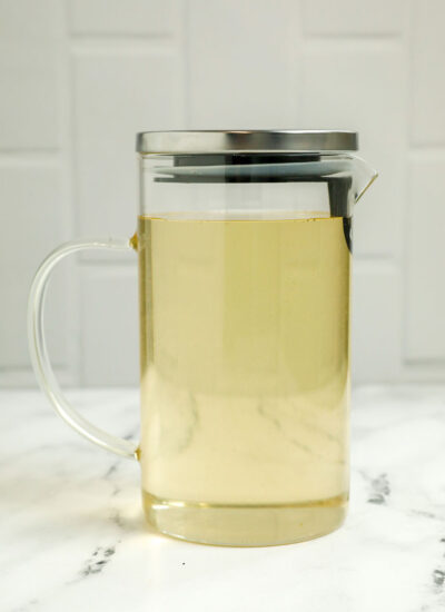 Simple syrup, Ater, in a jar.