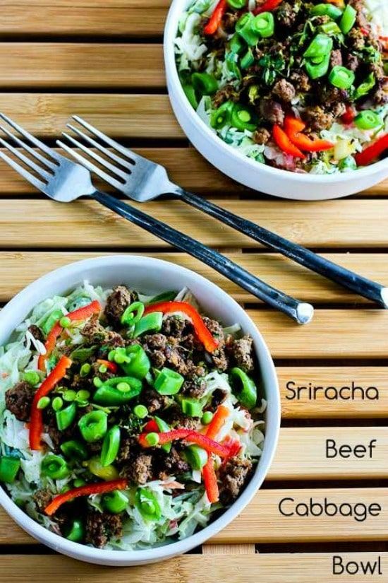 My Top Ten Low-Carb Recipes with Sriracha found on KalynsKitchen.com