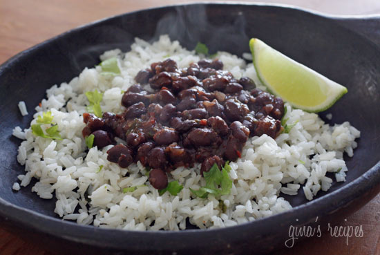 Get your Latin groove on with these Cuban inspired black beans, loaded with mucho sabor (lots of flavor)! Easy to make and ready in twenty minutes, but don't let that fool you, there is plenty of flavor in these beans. Low fat, super high in fiber, vegan, gluten free, inexpensive and delicioso!
