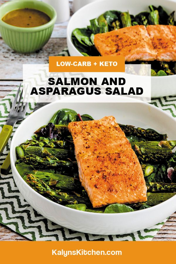 Salmon and Asparagus Salad Pinterest Image