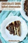 Whoah!! Amazing low carb and gluten free chocolate swirl baked cheesecake AND with a quick cooking video to see how easy it is to make at home. | ditchthecarbs.com
