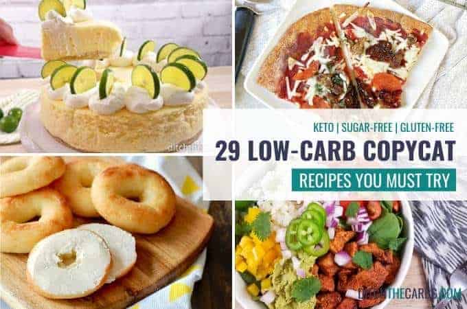 various plated low-carb copycat recipes