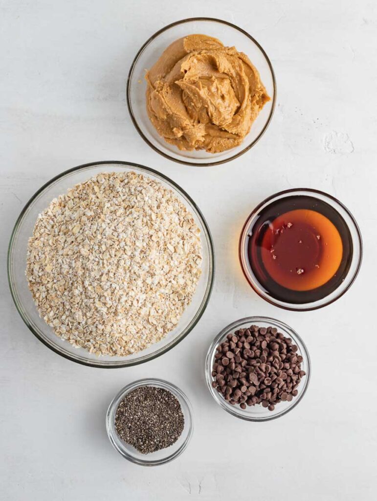 ingredients of energy balls laid out