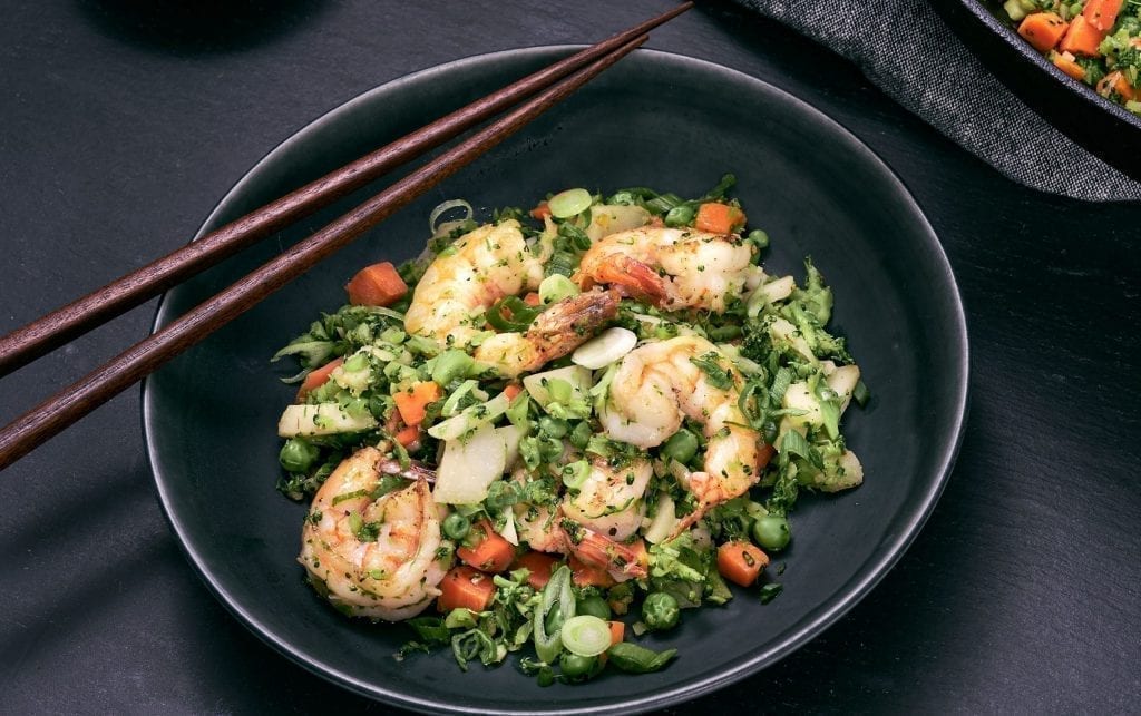 Shrimp and Broccoli Fried "Rice”