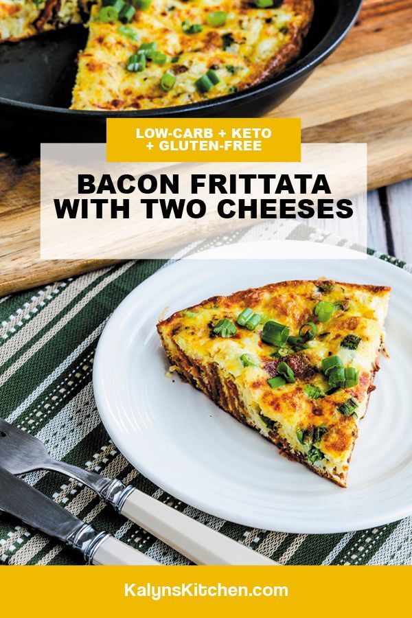 Bacon Frittata with Two Cheeses Pinterest image