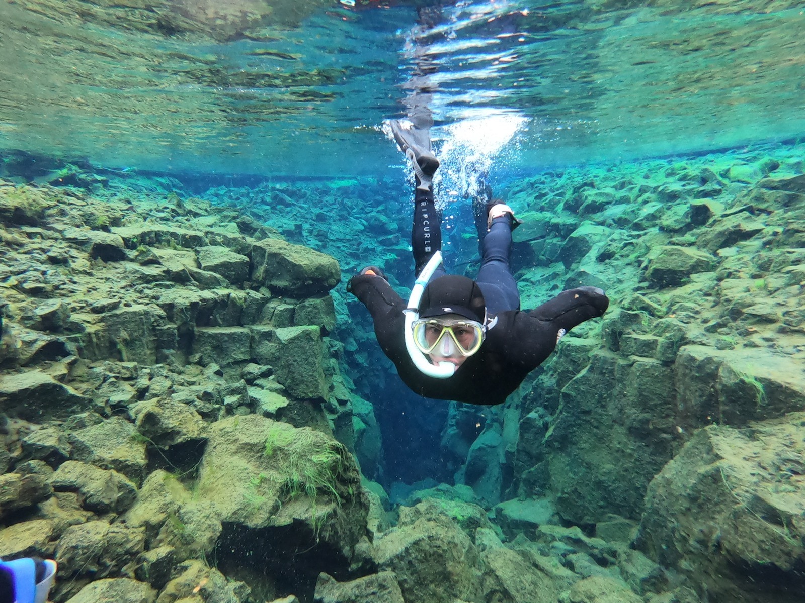 Snorkeling in the Silfra Fissure.