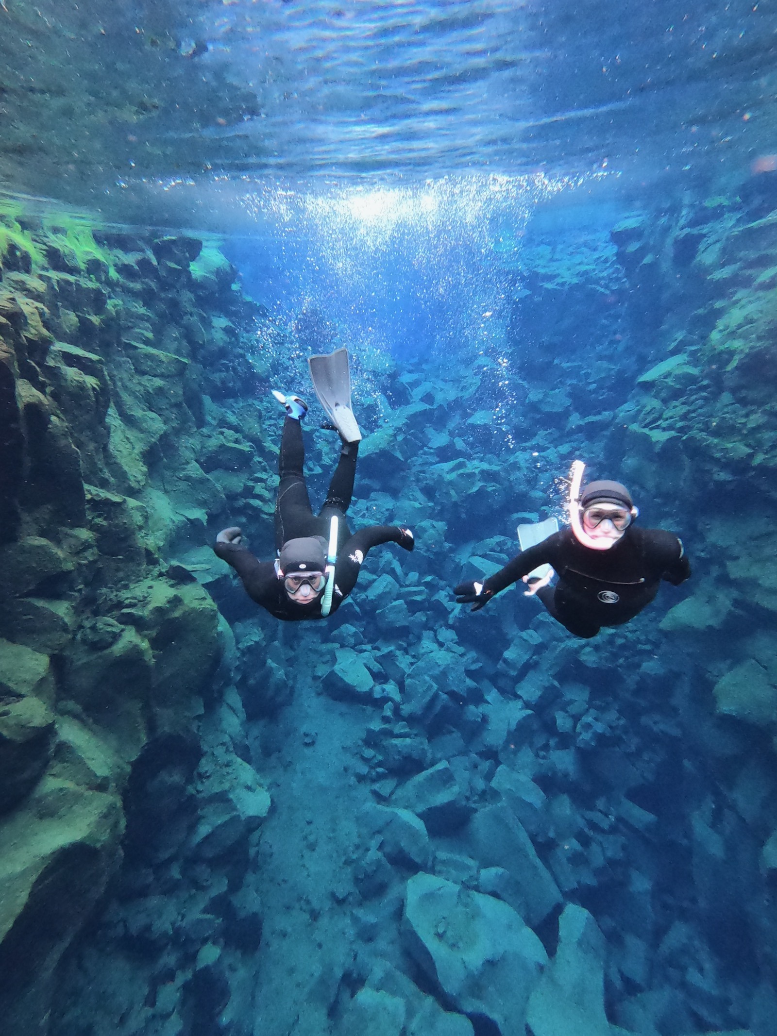 Snorkeling in the Silfra Fissure.