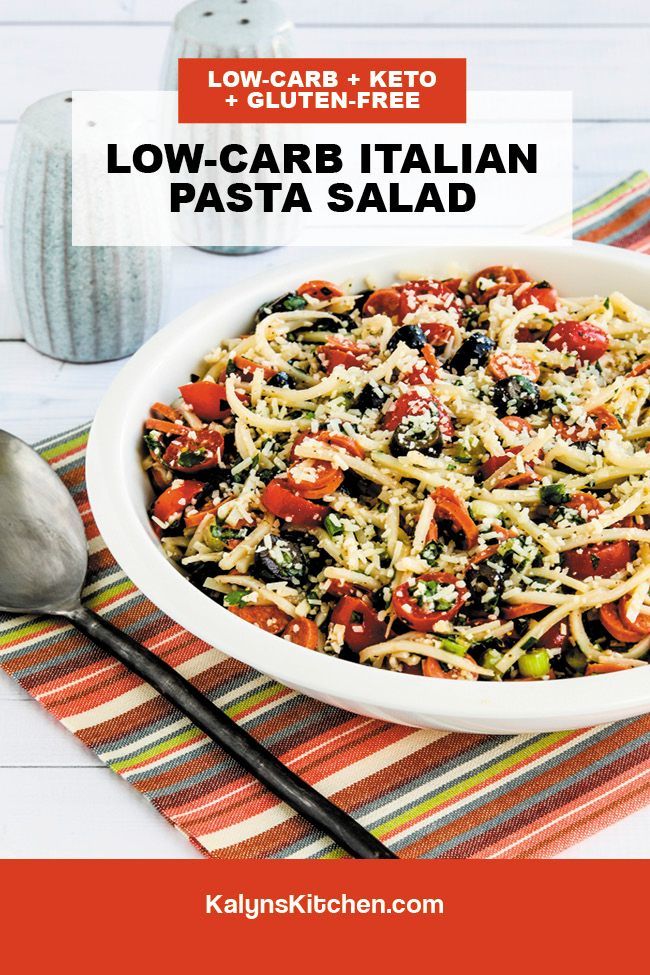 Low-Carb Italian Pasta Salad Pinterest image