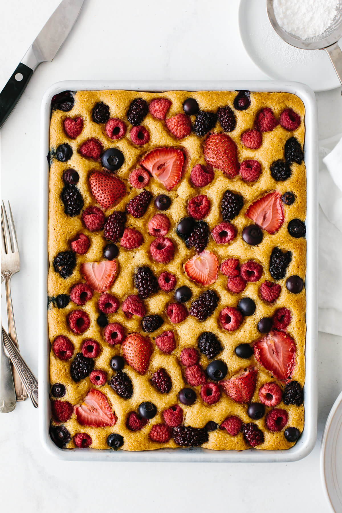 Memorial day recipes with berry sheet cake