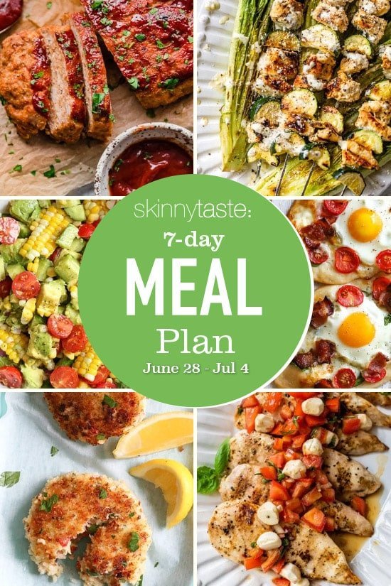 7 Day Healthy Meal Plan (June 28-July 4) | Less Meat More Veg