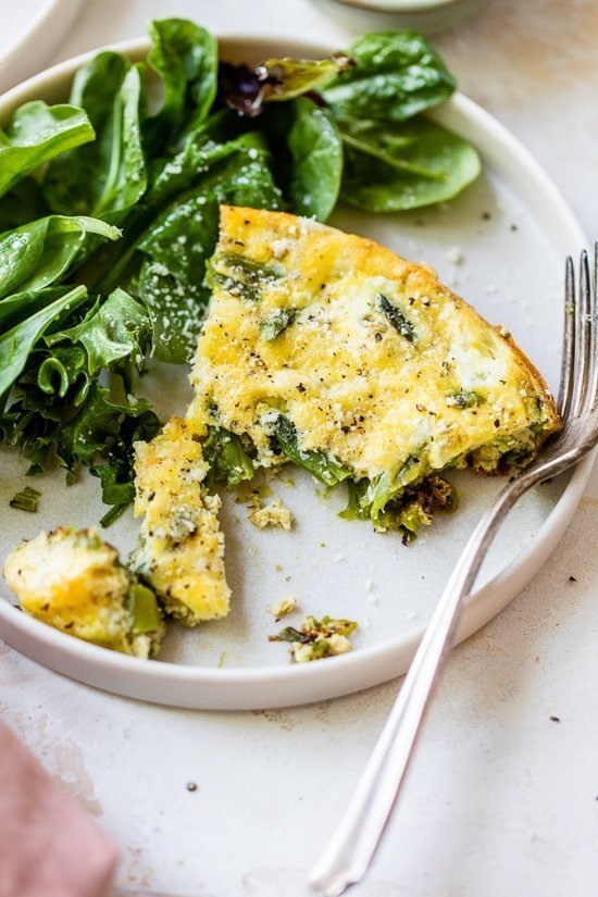 Asparagus and Swiss Cheese Frittata | Less Meat More Veg