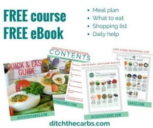 FREE 1 week low carb challenge. FREE eBook, FREE eCourse, meal plan, shopping list, and daily tips. 