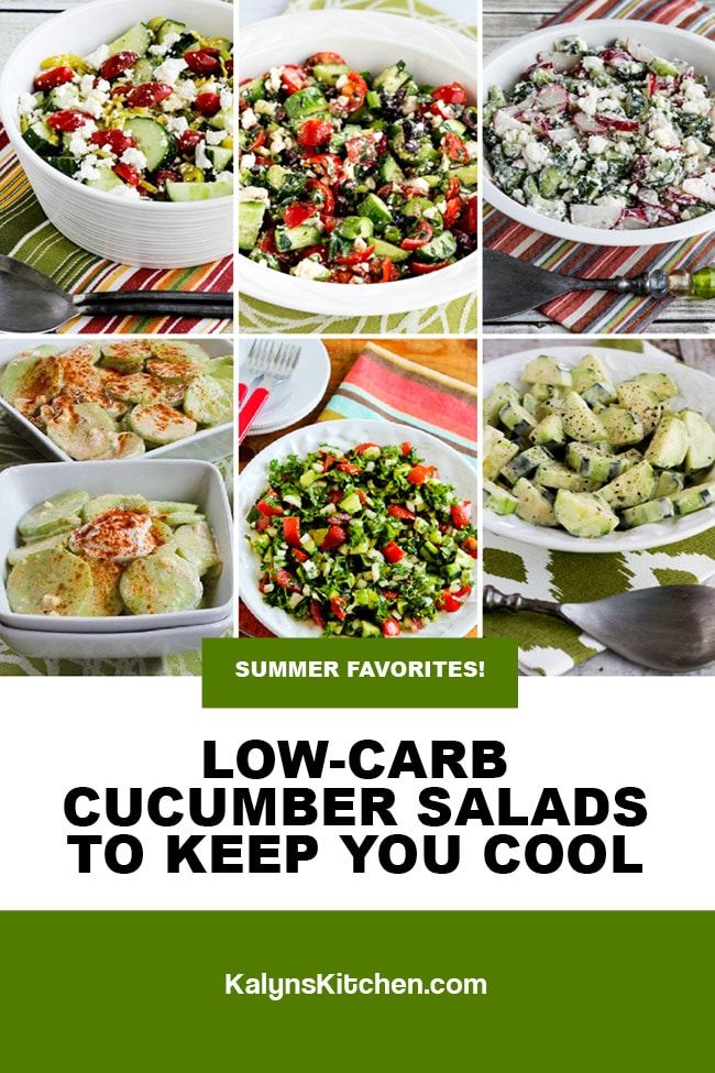Pinterest image of Low-Carb Cucumber Salads to Keep You Cool