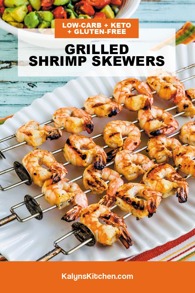 Grilled Shrimp Skewers Pinterest image