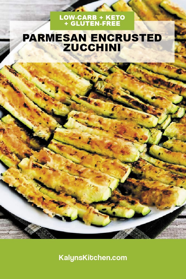 Pinterest image of Parmesan Encrusted Zucchini