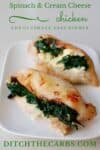 Keto spinach stuffed chicken is super easy to make, and super tasty and filling. Perfect for a winter meal, or even a BBQ. | ditchthecarbs.com