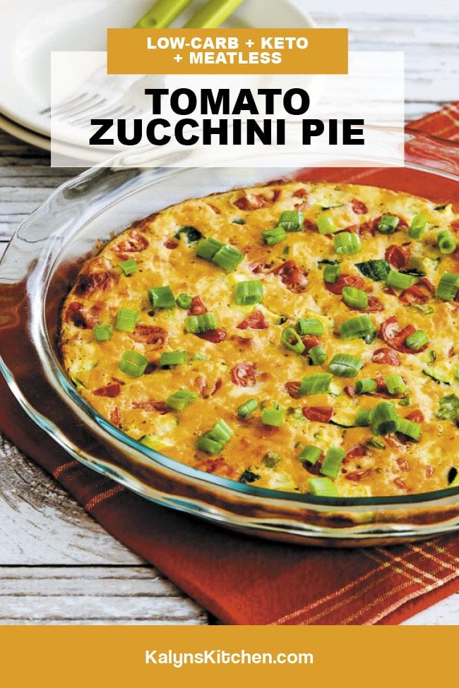 Pinterest image of Tomato Zucchini Pie