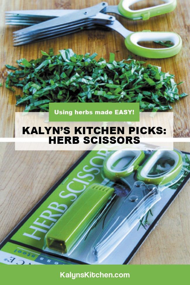 Pinterest image of Kalyn's Kitchen Picks: Herb Scissors