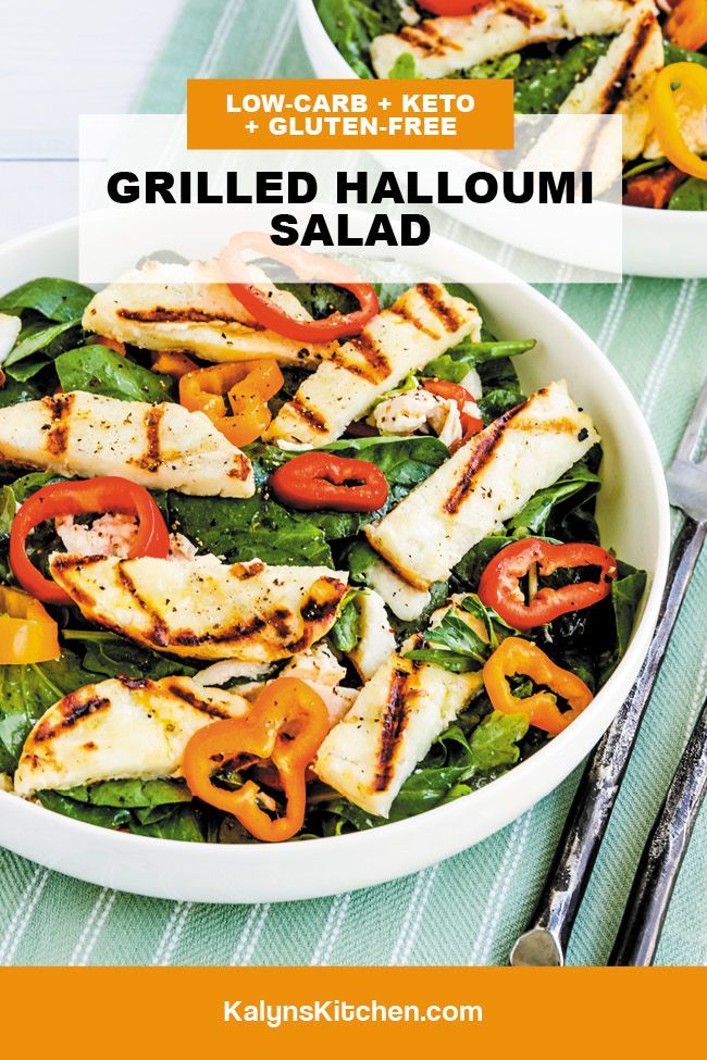 Grilled Halloumi Salad Pinterest Image