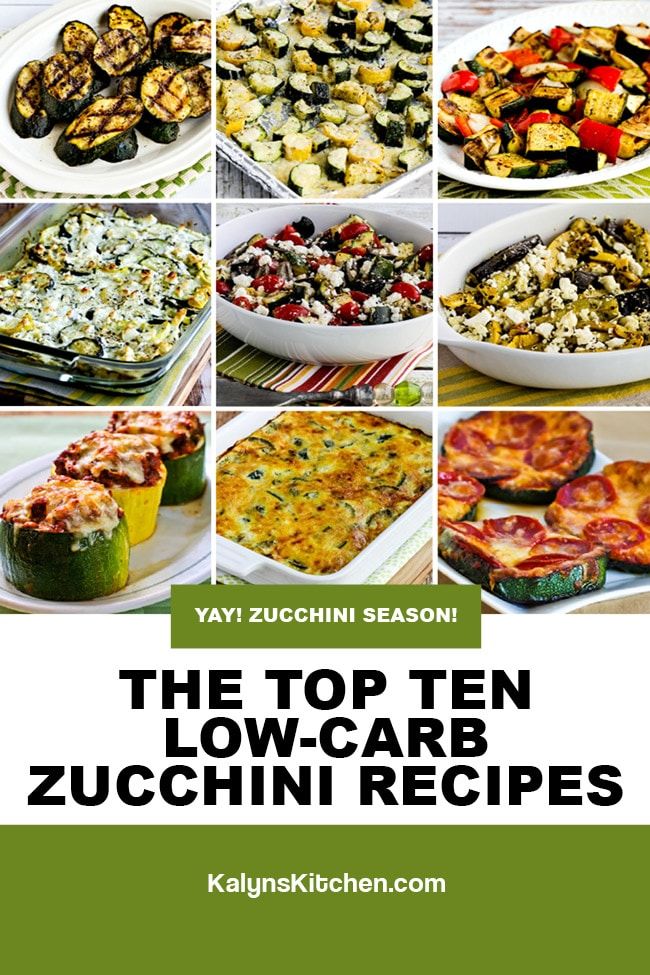 Pinterest image of The Top Ten Low-Carb Zucchini Recipes