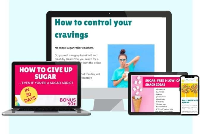 mockups of free how to quit sugar book