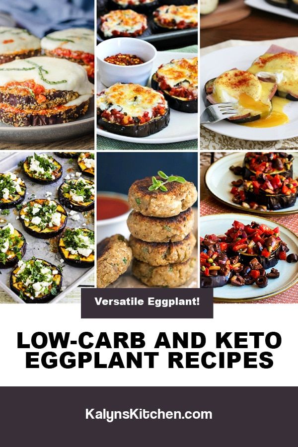 Pinterest image of Low-Carb and Keto Eggplant Recipes