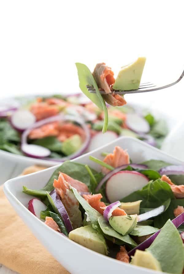 Keto Salmon Avocado Salad from All Day I Dream About Food