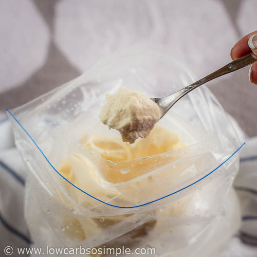 showing how to make ice cream in a plastic bag