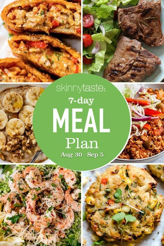 7 Day Healthy Meal Plan (August 30-September 5)