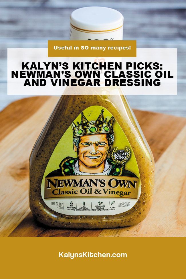Pinterest image for Newman's Own Classic Oil and Vinegar Dressing