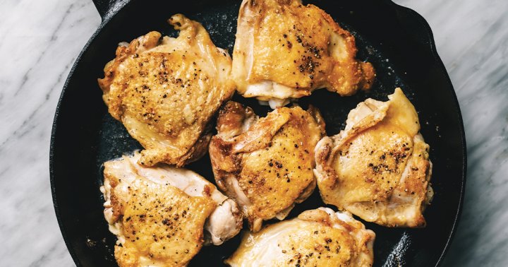 5-Ingredient Braised Chicken Thighs With An Unexpected, Flavorful Ingredient