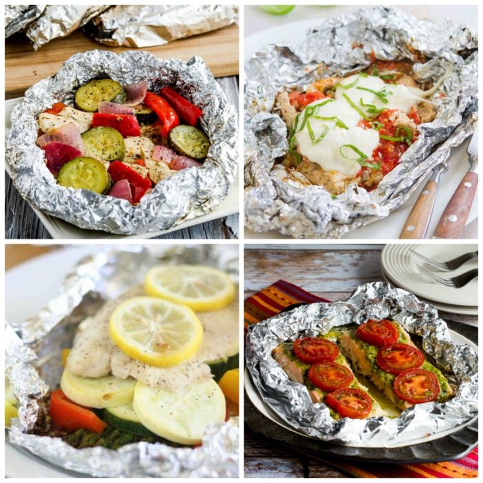 Amazing Low-Carb Foil Packet Dinners top photo collage