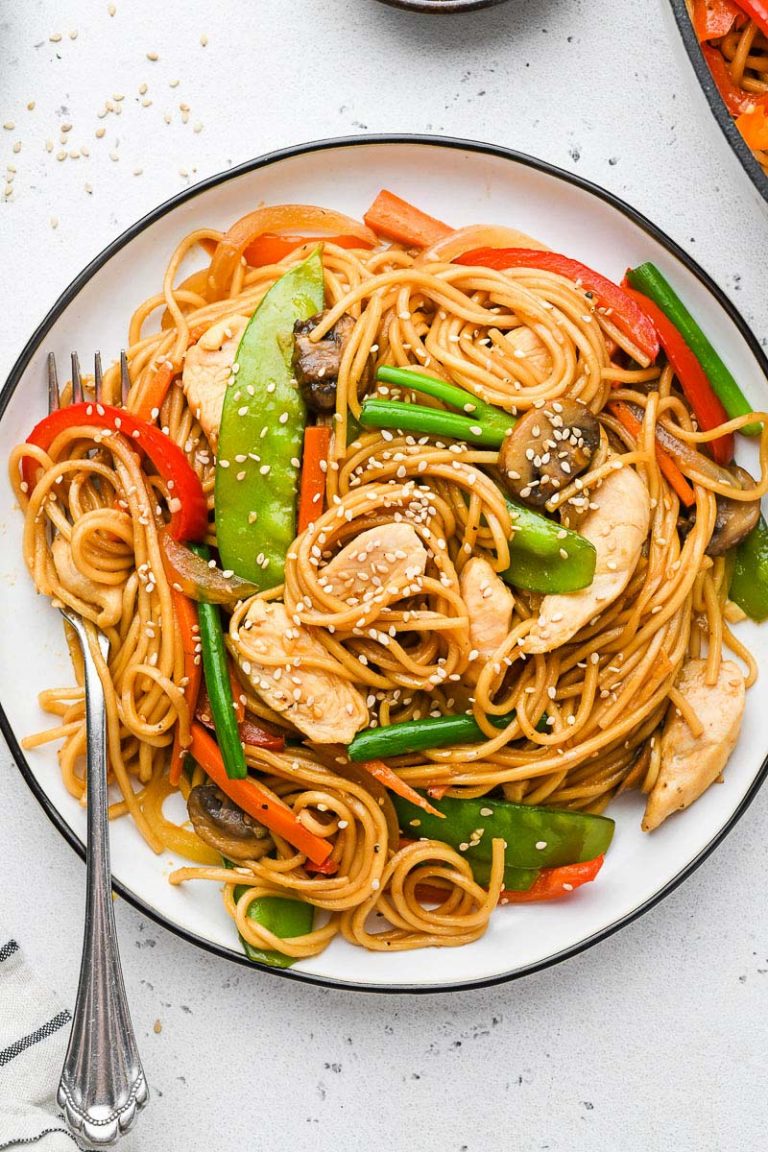 Easy Chicken Lo Mein | Less Meat More Veg