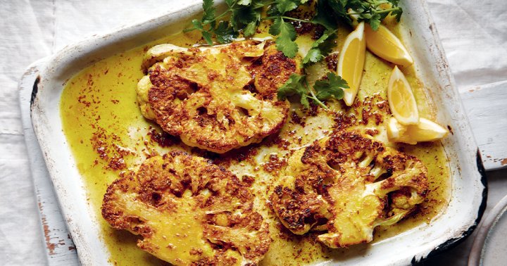 An Oven-Baked Cauliflower Steak With Inflammation-Easing Spices