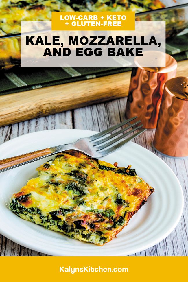 Kale, Mozzarella, and Egg Bake Pinterest image