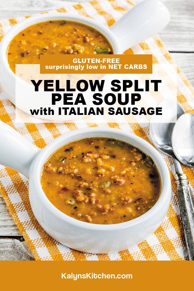 Pinterest image for Yellow Split Pea Soup