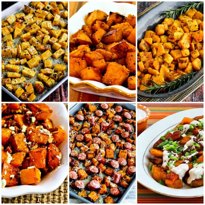 My Favorite Roasted Butternut Squash Recipes collage photo of featured recipes